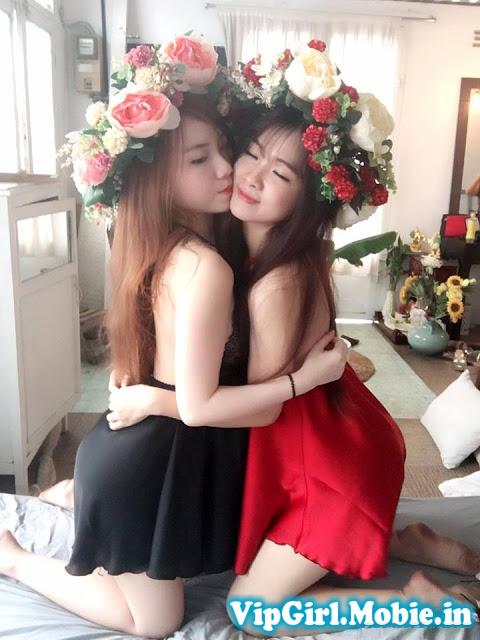 Hai cô tiên xinh đẹp gợi cảm với váy ngủ siêu mỏng|raw